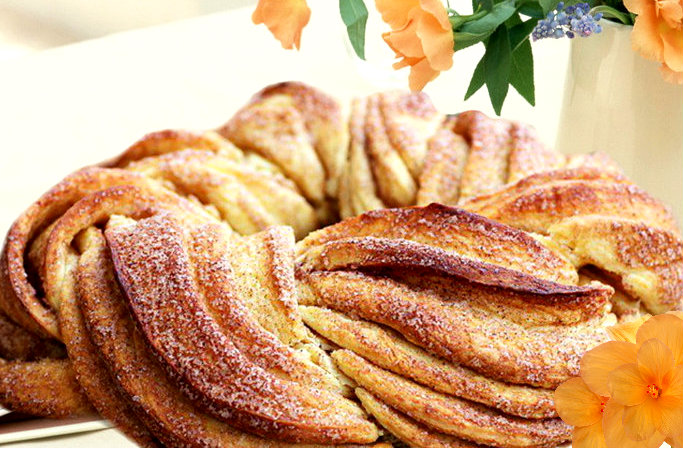 Большая сахарная плетенка с корицей по-эстонски - пошаговый фото рецепт приготовления - surj.ru