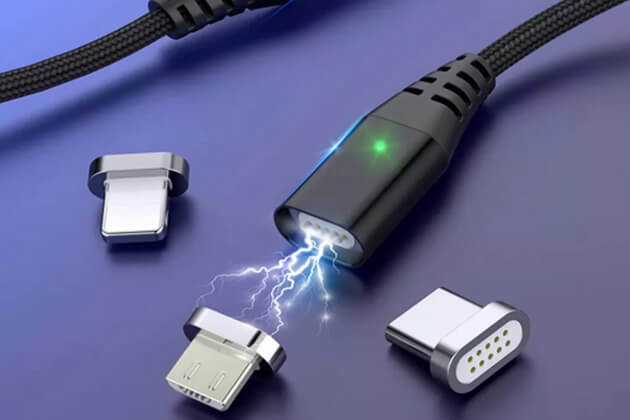 Магнитная зарядка представляет собой кабель и адаптер на магните, которые облегчают пользование смартфоном, сохраняя целым usb-разъем Узнайте, как правильно выбрать гаджет