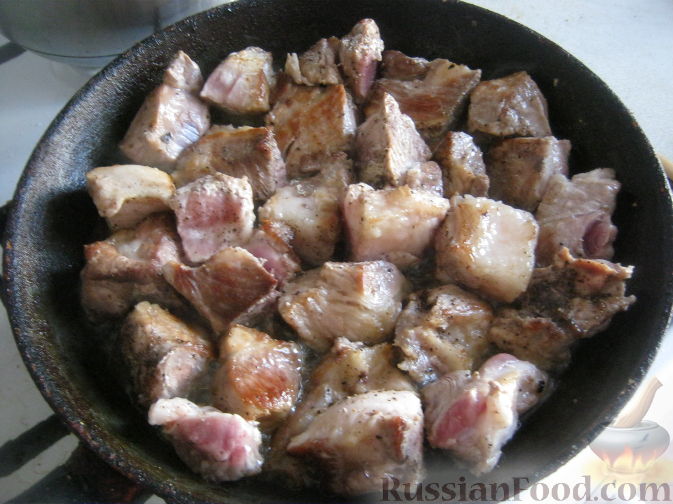 Шашлык на сковороде из свинины, рецепт с фото, секреты