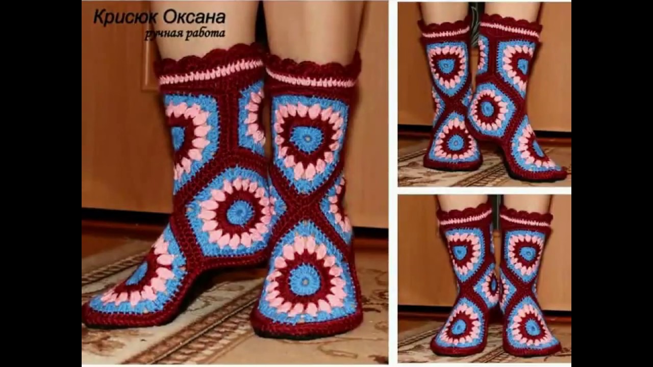 Вязание сапожек крючком из шестиугольников с описанием. тапочки и сапожки для костюма снежинки на девочку крючком: узор, схема, описание