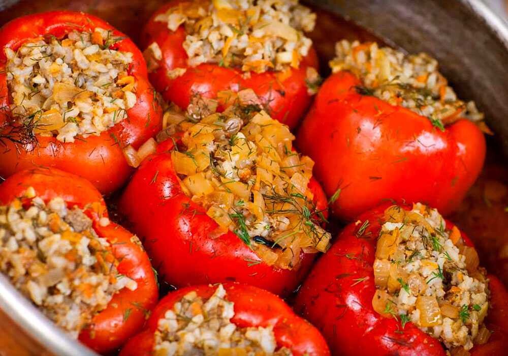 Перцы фаршированные фаршем и рисом рецепт в кастрюле