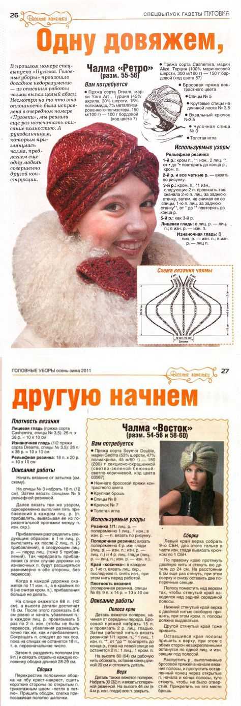 Чалма (тюрбан) крючком из толстой пряжи видео мк