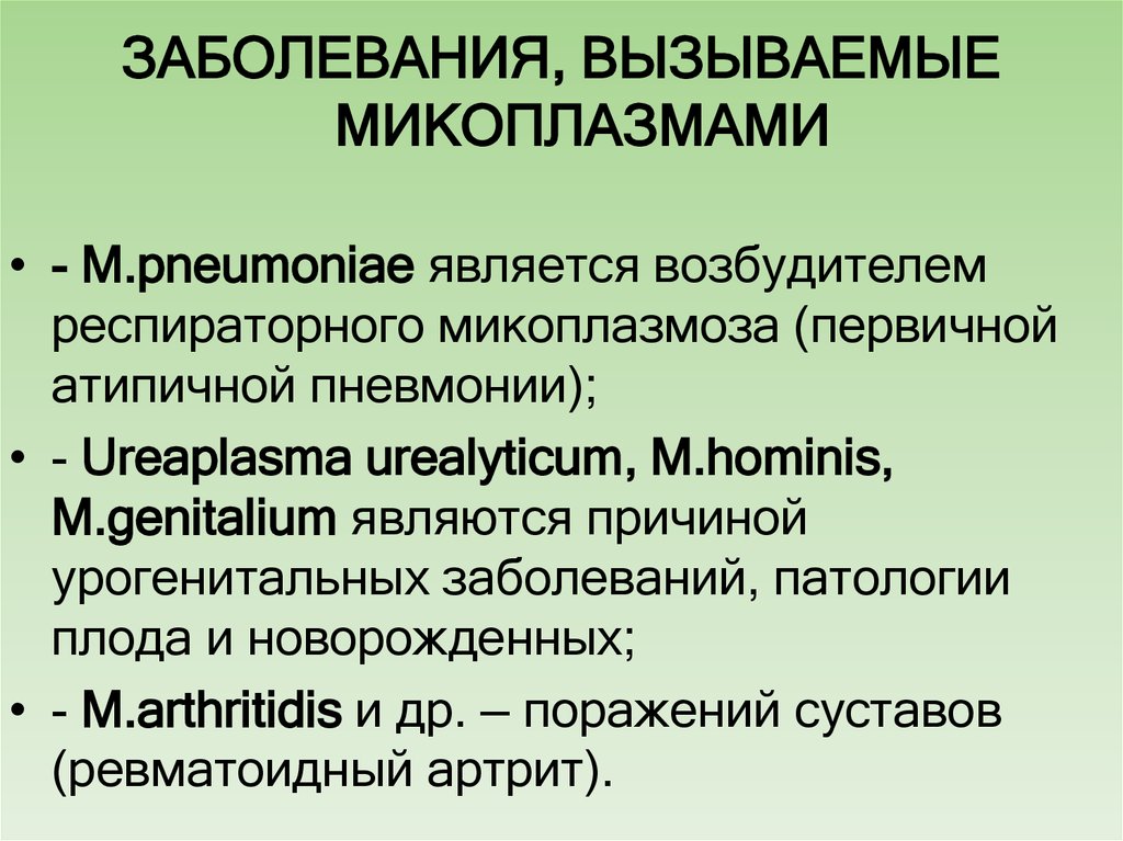 Микоплазмоз и уреаплазмоз