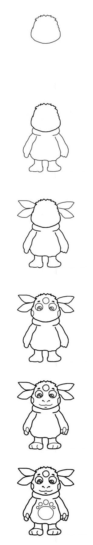 Как нарисовать лунтика (49 фото) - поэтапные мастер-классы для начинающих | портал рукастых рукодельников torgopt59.ru