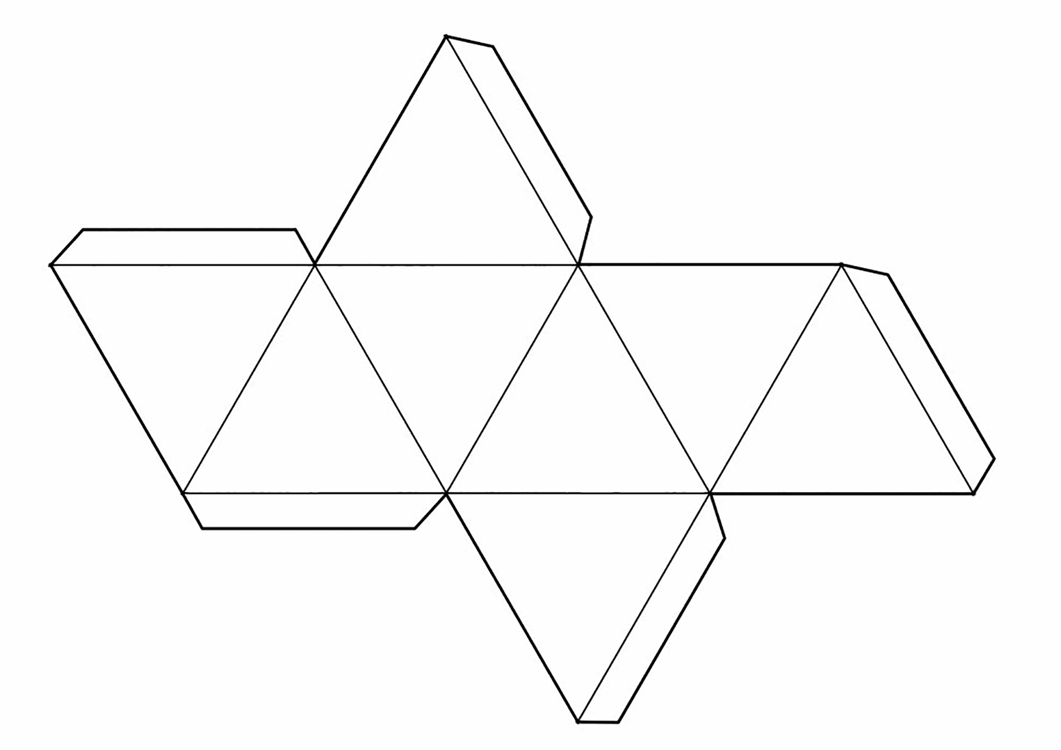 Икосаэдр - определение, развертка, схема фигуры из бумаги, свойства