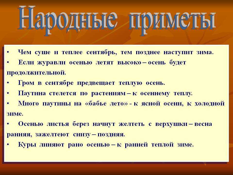 Народные приметы, которые предсказывают погоду: ясную, холодную, предсказания по животным, насекомым, птицам