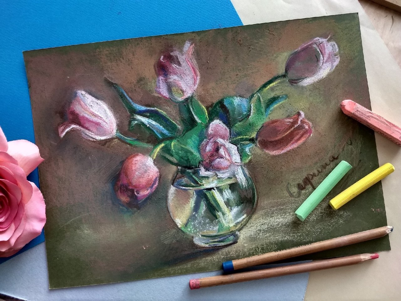 Рисунки масляной пастелью: мастер-класс для начинающих