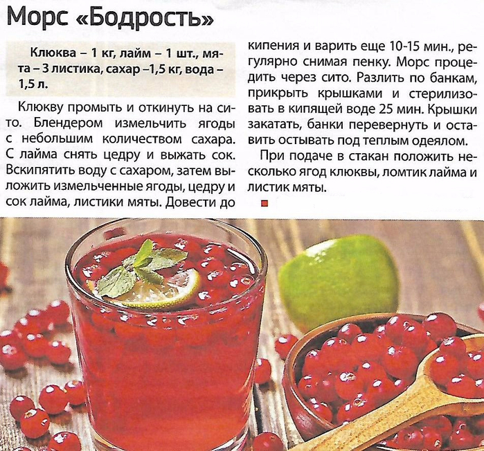 Морс из клюквы: 9 самых вкусных и полезных рецептов