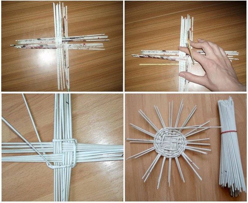 Плетение из газетных трубочек для начинающих: 5 идей