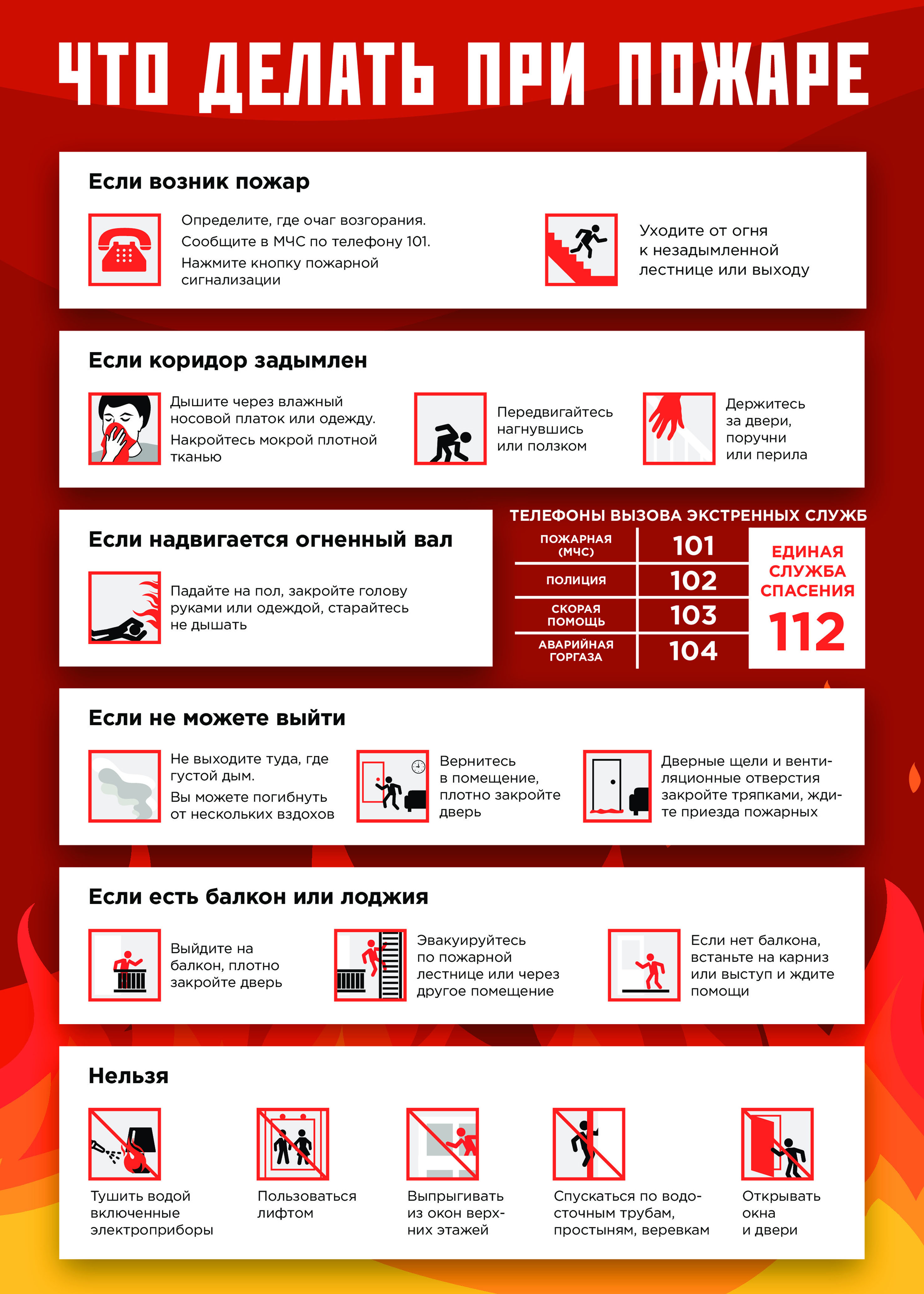 Как вести себя при пожаре?