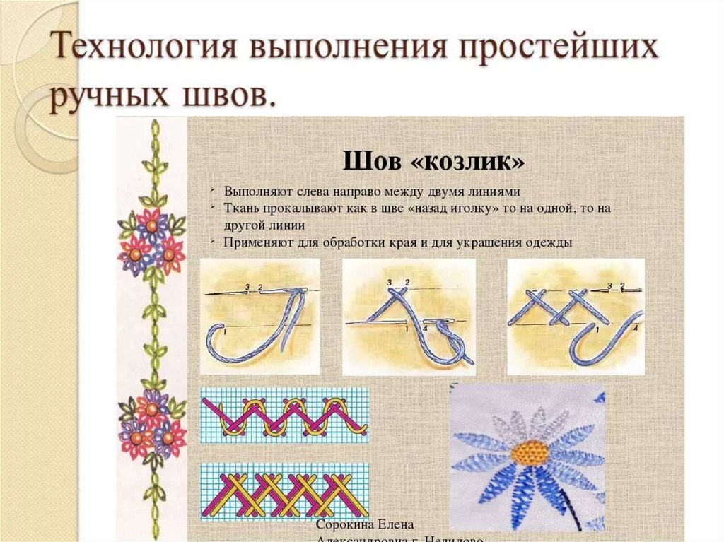 Вышивка. виды швов. вышивка гладью. швы.
