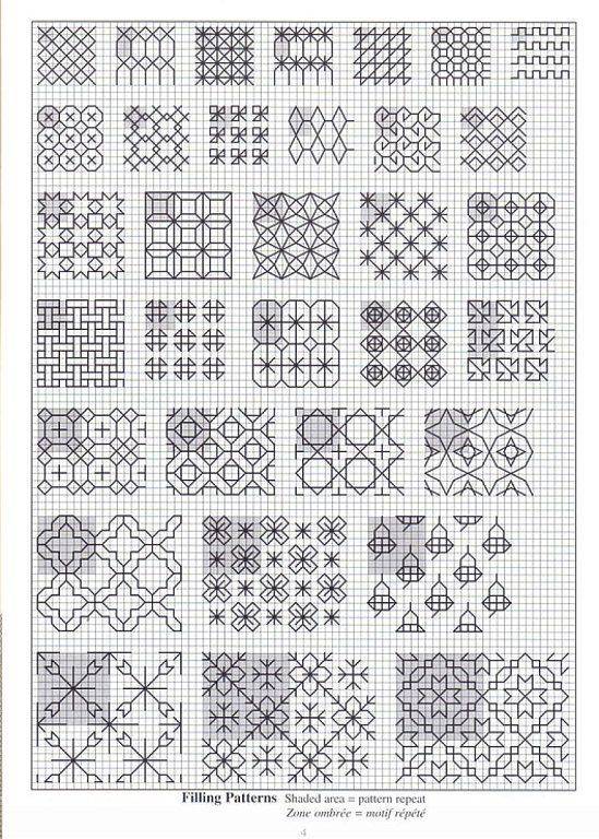 Техника вышивки - блэкворк (blackwork)