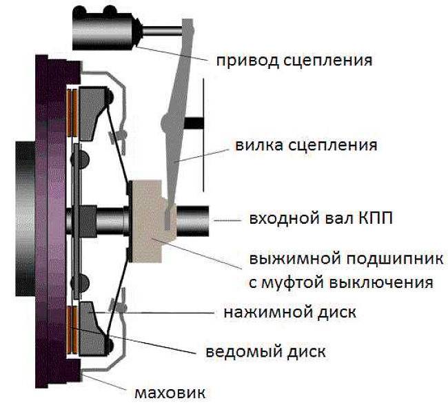 Сцепление: устройство, принципы работы. схема